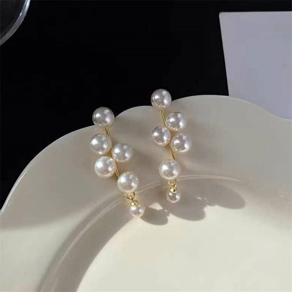 Korean Pearl Drop Dangle Earrings