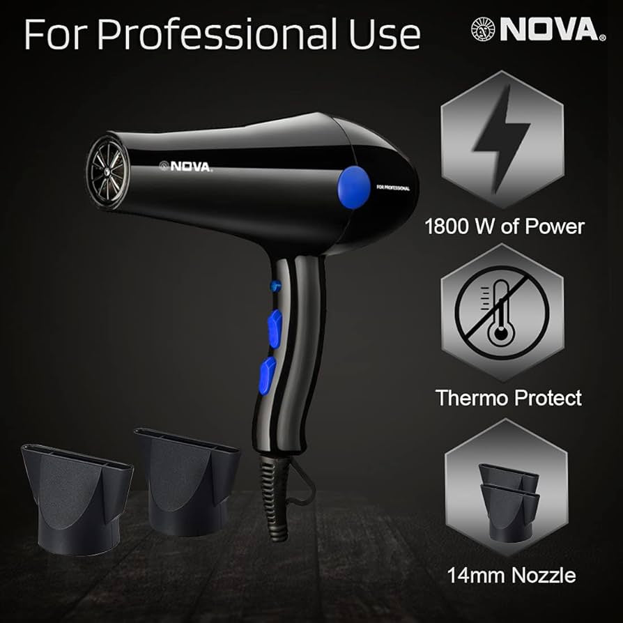 Nova V&G Professional Hair Dryer for Unisexual