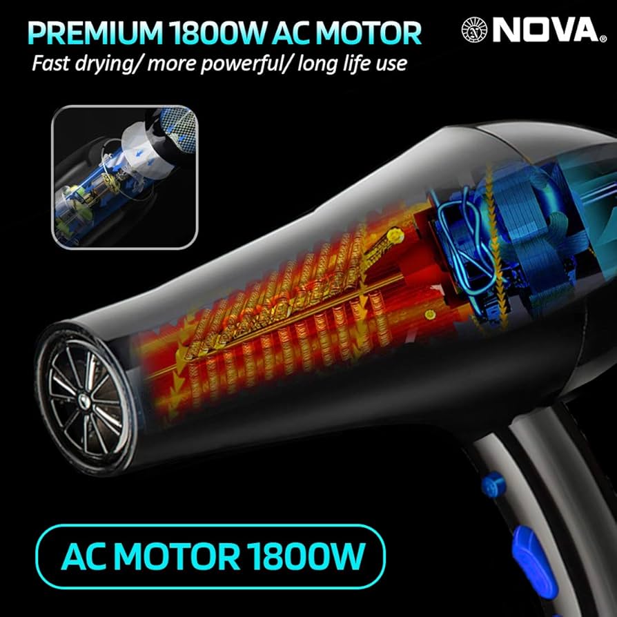 Nova V&G Professional Hair Dryer for Unisexual