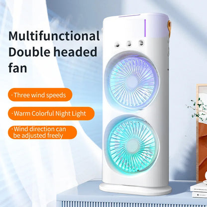 Portable Mini Air Cooler For Room Cooling, Double Ended Spray Mist Fan