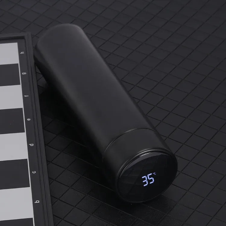 500ml Stainless Steel Smart Water Bottle – Vacuum Flask with LED Temperature Display (Black, Assorted Colors)