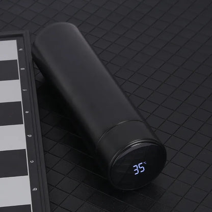 500ml Stainless Steel Smart Water Bottle – Vacuum Flask with LED Temperature Display (Black, Assorted Colors)