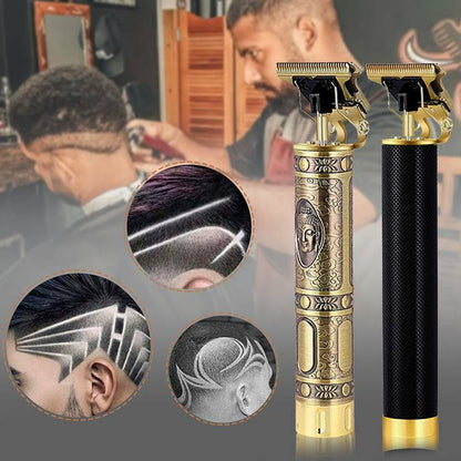 Trimmer Men Professional Cordless Hair Clipper Dragon Style, Rechargeable Trimmer For Beard, Hairs, Moustache & Face, Electric T Blade Zero Gapped Shaving Machine Men's Grooming Kit