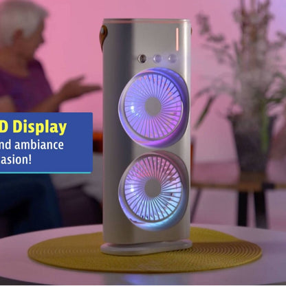 Portable Mini Air Cooler For Room Cooling, Double Ended Spray Mist Fan