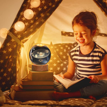 3D Galaxy Crystal Ball Lamp