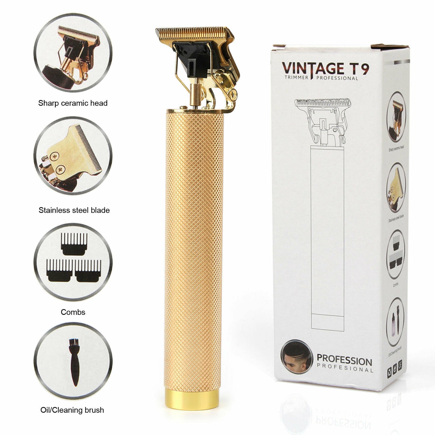 Trimmer Men Professional Cordless Hair Clipper Dragon Style, Rechargeable Trimmer For Beard, Hairs, Moustache & Face, Electric T Blade Zero Gapped Shaving Machine Men's Grooming Kit