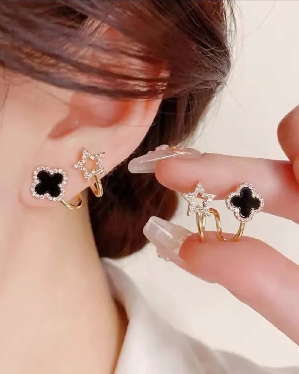 Korean Fashion Vibrato Korean Earrings For Women and Girls (1 Pair Earrings)